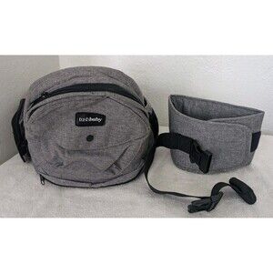 Tushbaby Hip Seat Baby & Toddler Carrier w/ Waist Extender Heathered Gray
